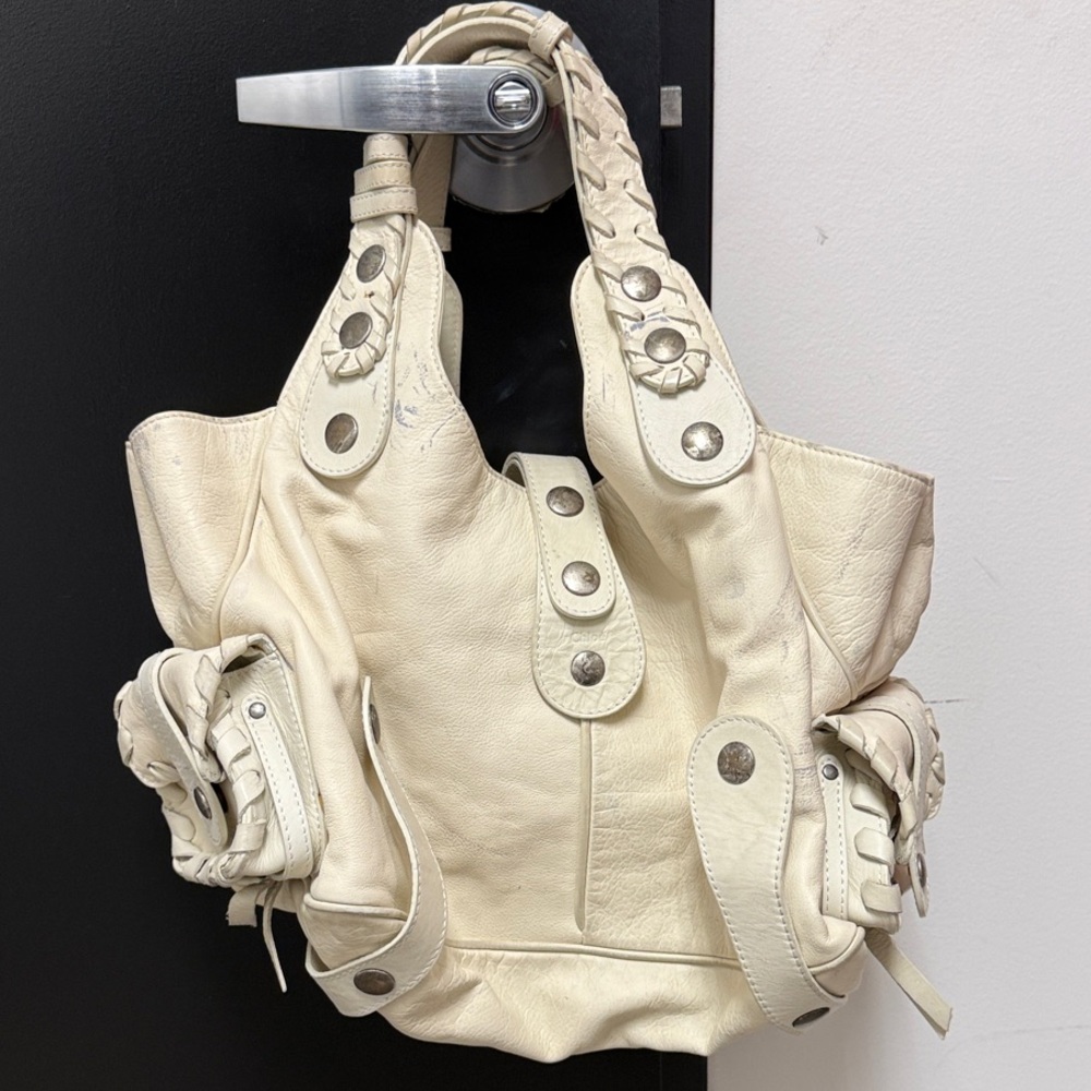 Chloé Cream Leather Tote Bag